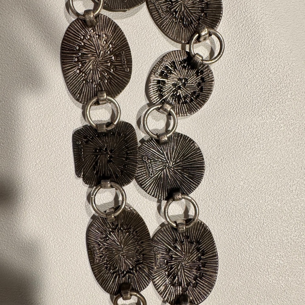 Vtg Chico’s Keys Chain Belt Silver - Picture 10 of 13